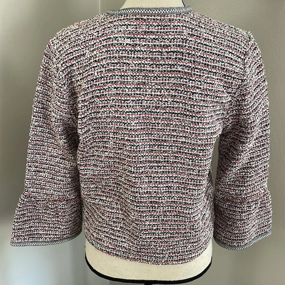 Tweed cotton blazer jacket - Picture 6 of 9